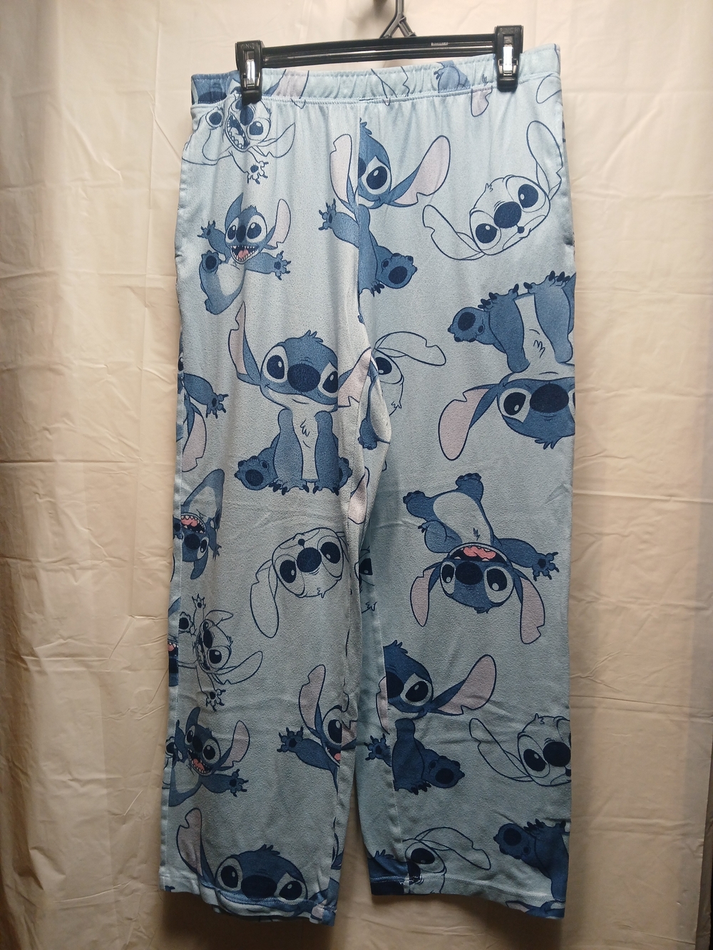 Light Blue Stitch Print Pajama Pants